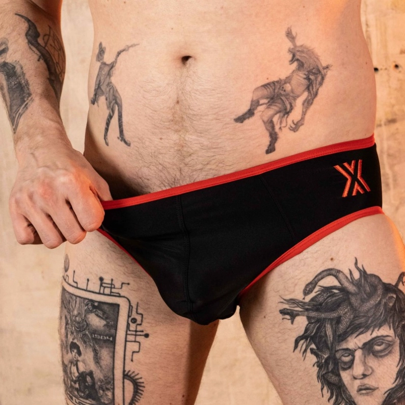 MOONSHINE ASS OPEN NOIR/ROUGE - BOXER BARCELONA