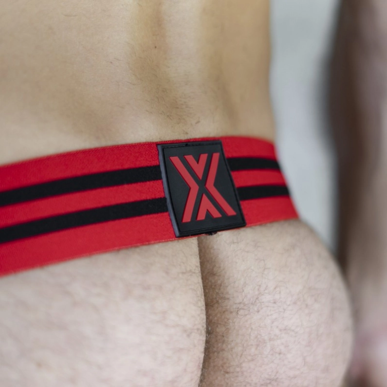 JOCKSTRAP SPORT-X CANALÉ – BLANC/ROUGE