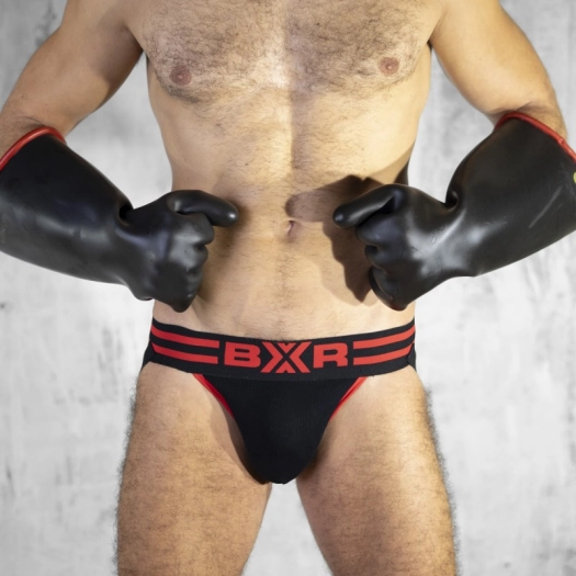 JOCKSTRAP SPORT-X NOIR/ROUGE - BOXER BARCELONA