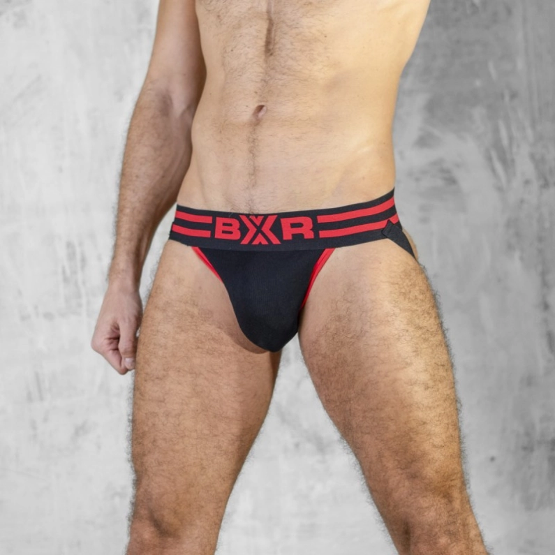 JOCKSTRAP SPORT-X CANALÉ – NOIR/ROUGE