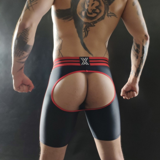 SHORT BITCH NOIR/ROUGE - BOXER BARCELONA