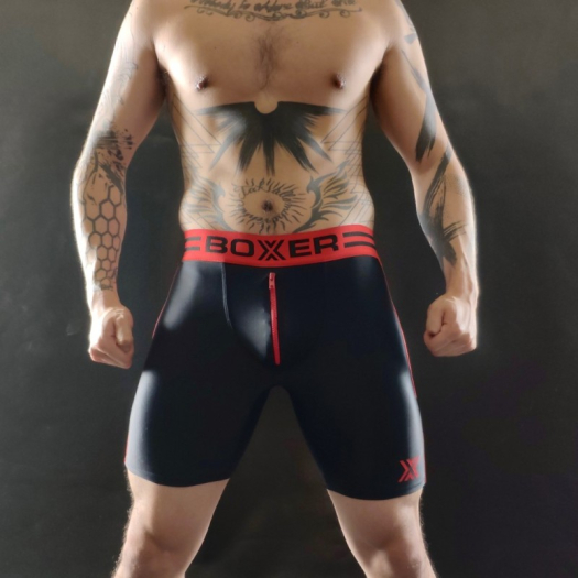 SHORT BITCH NOIR/ROUGE - BOXER BARCELONA