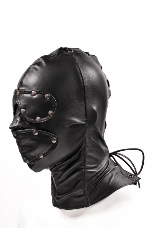 CAGOULE EN CUIR IEM AVEC CACHES AMOVIBLES