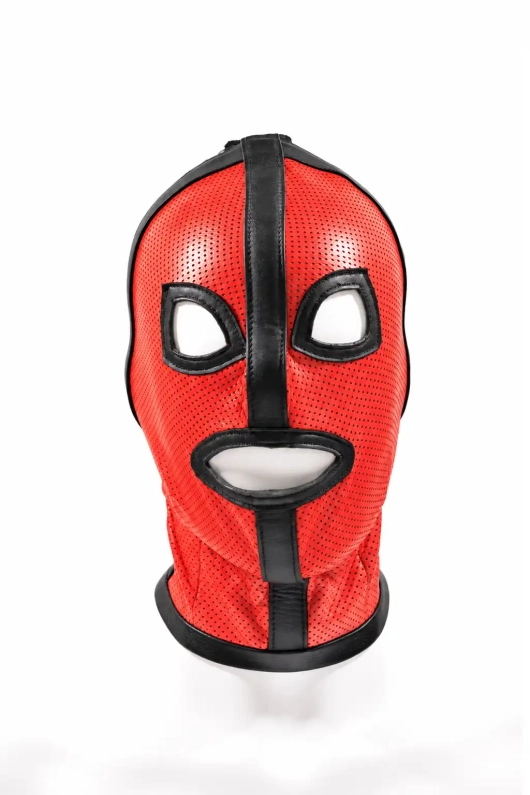 CAGOULE IEM EN CUIR PERFORÉ – ROUGE