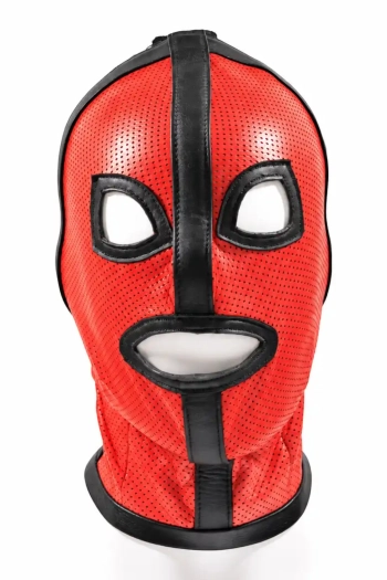 CAGOULE IEM EN CUIR PERFORÉ – ROUGE