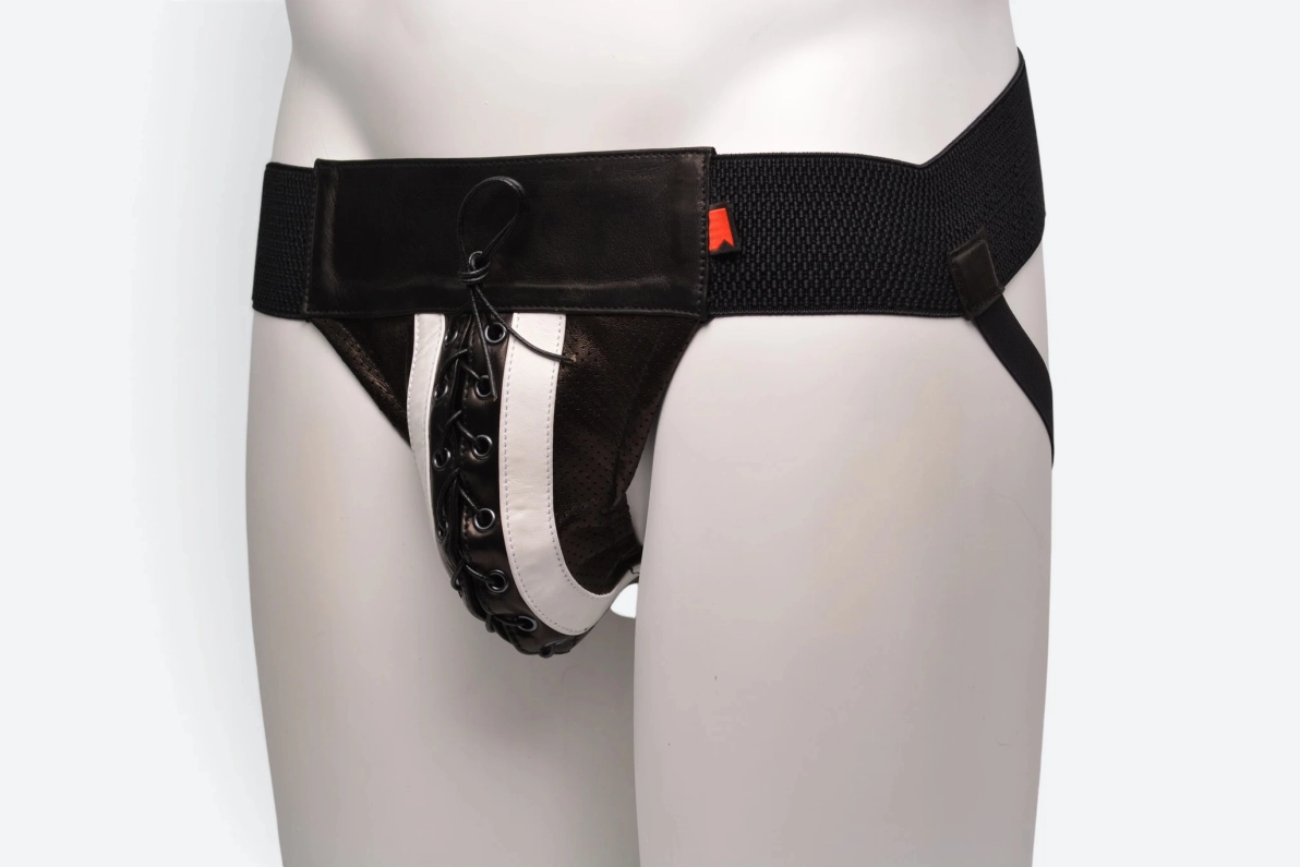 JOCKSTRAP MICROPERFORÉ AVEC LACET – BLANC