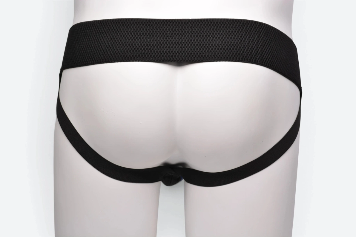 JOCKSTRAP MICROPERFORÉ AVEC ZIP – NOIR
