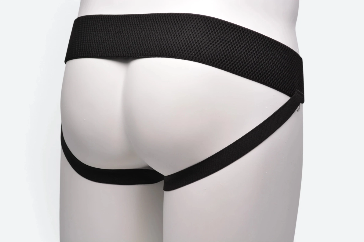 JOCKSTRAP MICROPERFORÉ AVEC ZIP – NOIR