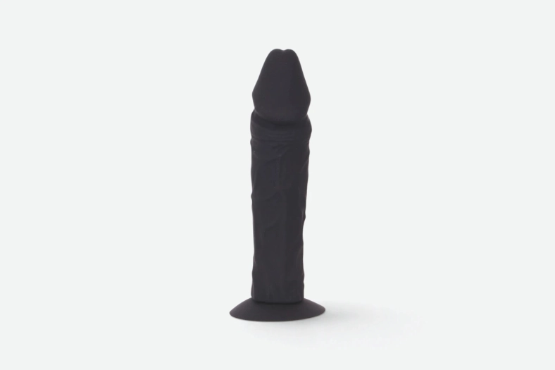 GODE SILICONE 21CM NOIR + VENTOUSE