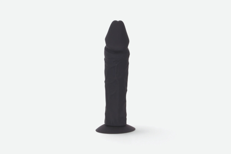 GODE SILICONE 21CM NOIR + VENTOUSE