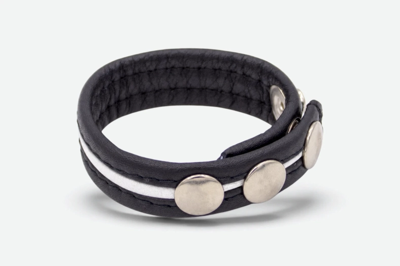 COCKSTRAP À BANDE COLORÉE – BLANC