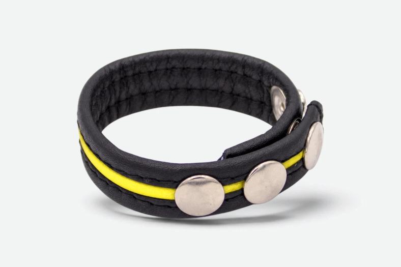 COCKSTRAP À BANDE COLORÉE – JAUNE