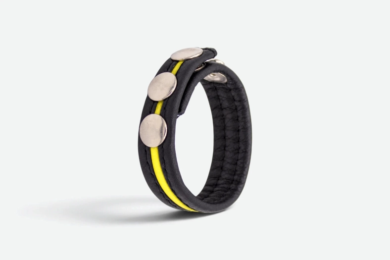 COCKSTRAP À BANDE COLORÉE – JAUNE