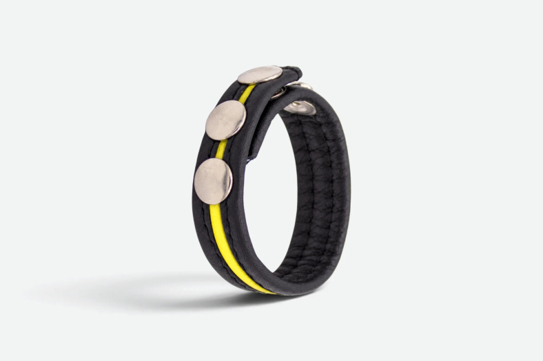 COCKSTRAP À BANDE COLORÉE – JAUNE