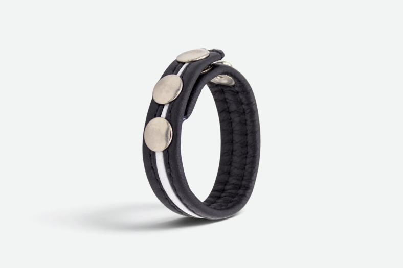 COCKSTRAP À BANDE COLORÉE – BLANC