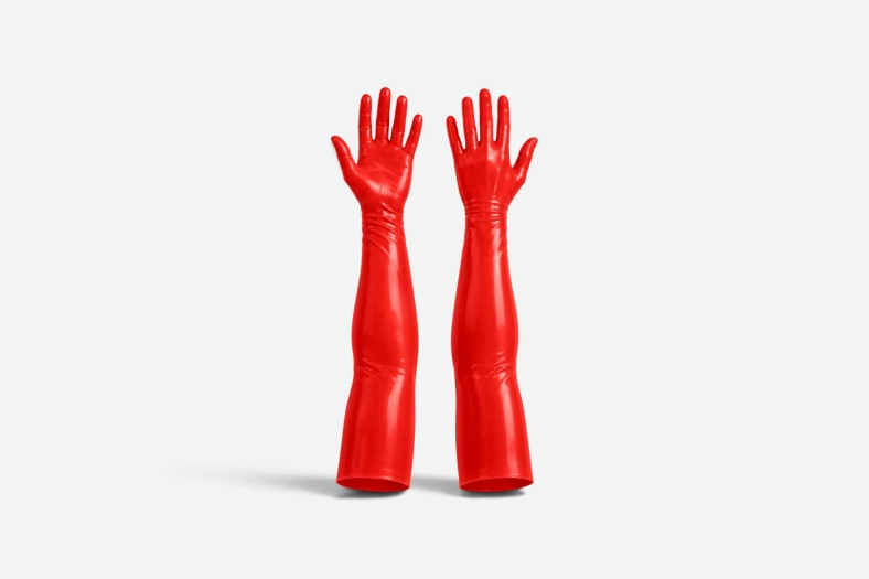 GANTS RÉUTILISABLES LONGS – ROUGE