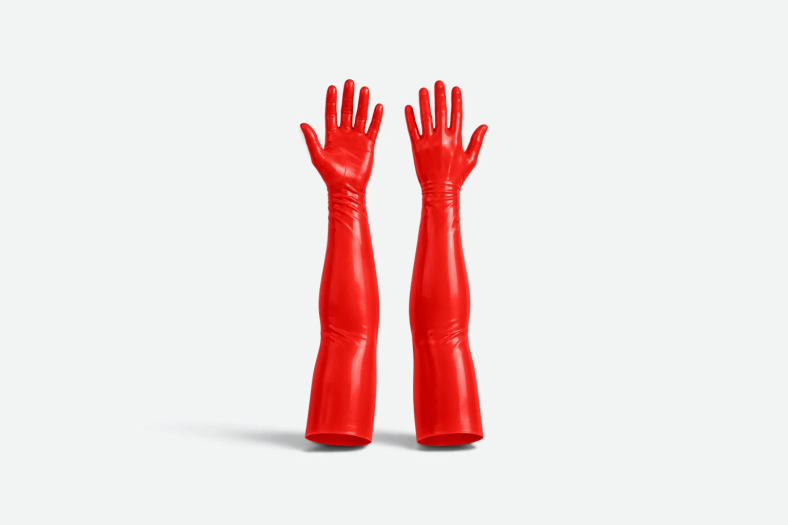 GANTS RÉUTILISABLES LONGS – ROUGE