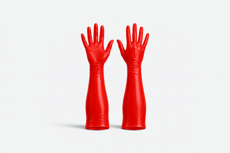 GANTS RÉUTILISABLES MOYENS – ROUGE