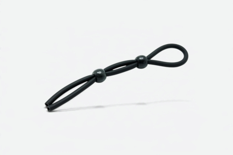 COCKRING LACET 2 BOULES – NOIR