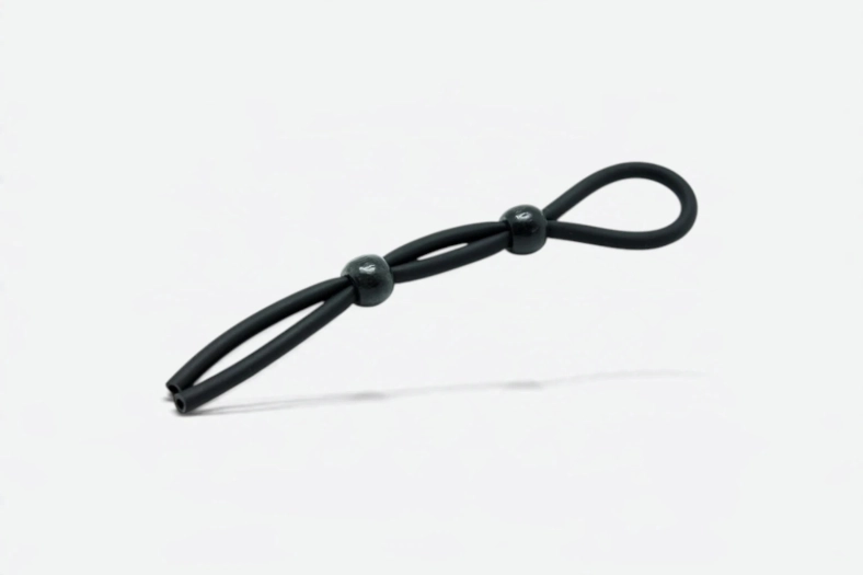 COCKRING LACET 2 BOULES – NOIR