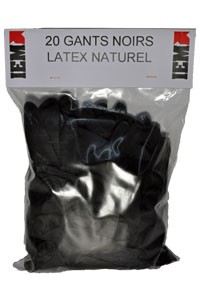 GANTS NOIRS CHIRURGICAUX PAR 20