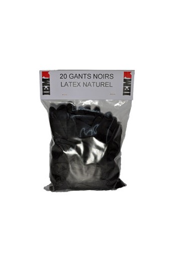 GANTS NOIRS CHIRURGICAUX PAR 20