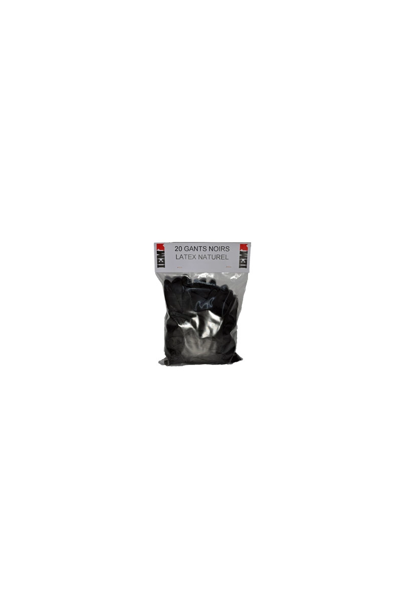 GANTS NOIRS CHIRURGICAUX PAR 20